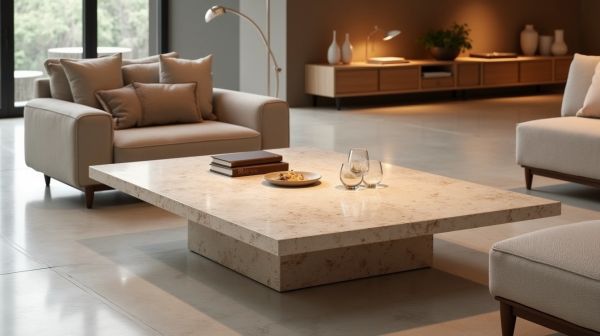 Table basse travertin : découvrez élégance et praticité